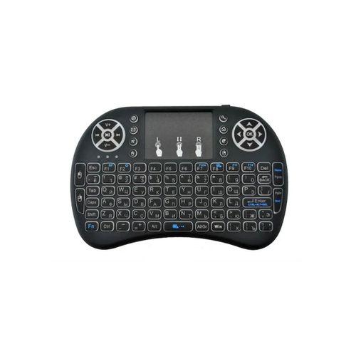 Smart Tv Box Ps3 Uyumlu Kablosuz Dokunmatik Işıklı Şarjlı Touchpadli Mini Q Klavye