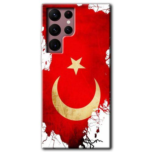 Potkal Hediye Fabrikası Samsung Galaxy S22 Ultra Kılıf HD Desen Baskılı Arka Kapak - Türkiyem