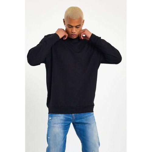 Süperlife Erkek Gri Bisiklet Yaka Ribanalı Regular Fit Sweatshirt spr26swk930