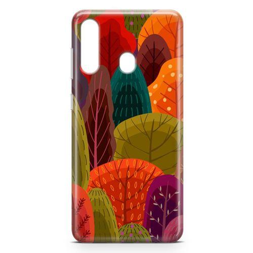 Samsung Galaxy A60 Kılıf Renkli Orman Arka Kapak Koruma Desenli Full Koruyucu