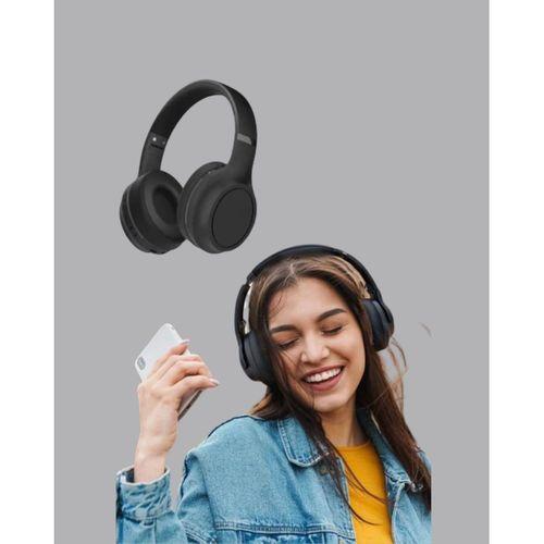 Bluetooth 5.0 Siyah Kablosuz Kulaklık 18 Saat Batarya Katlanabilir Tasarım