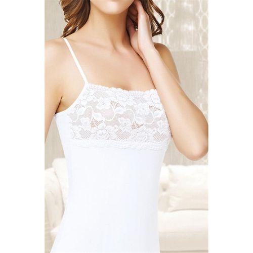 Tutku 147 Elastan Geniş Dantelli İp Askılı Bayan Atlet