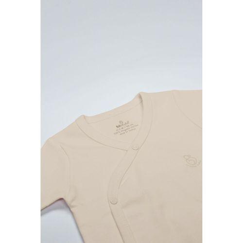 Bistyle Bistyle Organik Natural Basic Style Kruvaze Uzun Kol Body BS17102 Bej