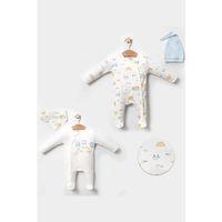 Araba Desenli Mavi 4'lü Erkek Bebek Tulumu