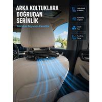 Koltuk Başlığına Takılan Araç Soğutucu Fan Ayarlanabilir 3 Hız Kademeli
