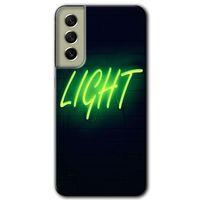 Potkal Hediye Fabrikası Samsung Galaxy S21 FE HD Baskılı Kılıf + 9D Tam Ekran Koruyucu - Neon İnscription