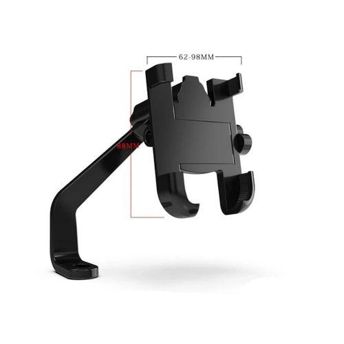 Alüminyum Gövdeli Metal Ayna Bağlantılı Motosiklet Telefon Tutucu 7 İnç Xl