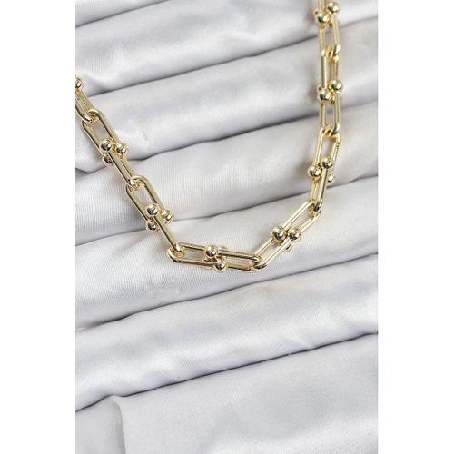 Pirinç Gold Renk Tifani Model Kadın Kolye
