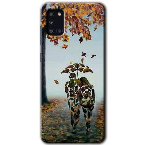 Potkal Hediye Fabrikası Samsung Galaxy A31 HD Baskılı Kılıf + 9D Tam Ekran Koruyucu - Doğadan Aşk