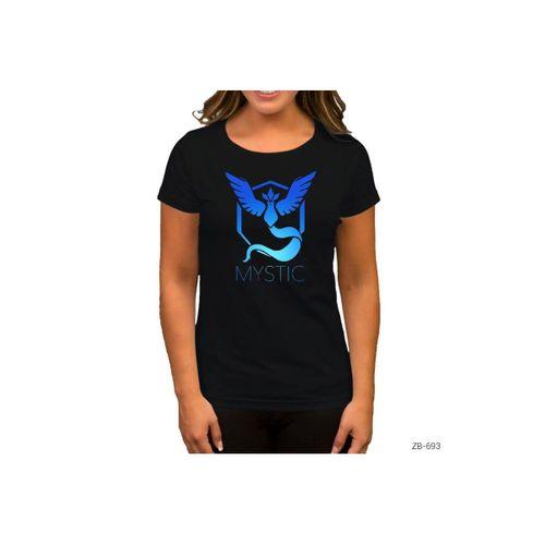 Pokemon Team Mystic Siyah Kadın Tişört