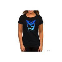 Pokemon Team Mystic Siyah Kadın Tişört