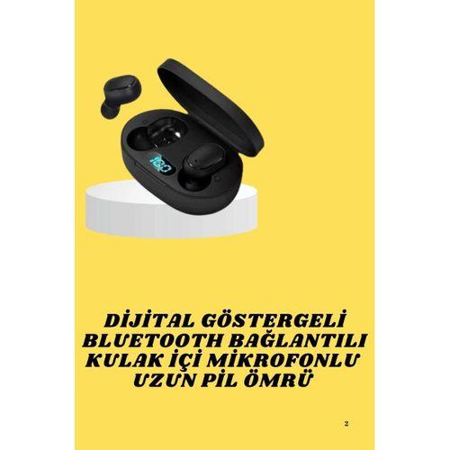 Bluetooth Kulaklık Dijital Göstergeli Yüksek Ses Kaliteli Uzun Pil Ömrü