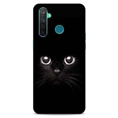 Lopard Oppo Realme 5 Pro Uyumlu Kılıf Kediler (44) Tough Armor Kılıf Kara Kedi