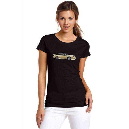 Nissan 240SX S13 Baskılı Siyah Kadın Tshirt