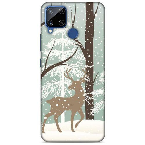 Oppo Realme C15 Kılıf Snowix (22) Tam Koruma Kılıfı Açık Kahve