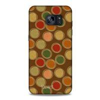 Samsung Galaxy S7 Edge Kılıf Pastel Renkler (43) Thin Fit Kılıf Kahve Yeşil
