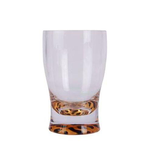 2 Adet Diş Fırçalık Macun Kabı Leopar Akrilik 6X6X11Cm 270Ml Banyo Seti