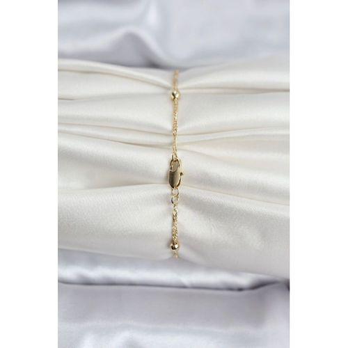 14K Gold Renk Kaplama Topçuklu Model CM Kadın Bileklik