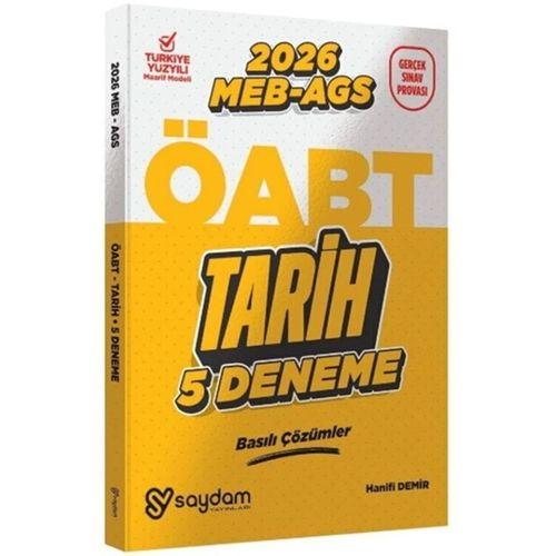2026 ÖABT MEB AGS Tarih Öğretmenliği 5 Deneme Saydam Yayınları
