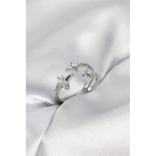 Minimal Kutup Yıldızı Model Gümüş Renk Kadın Yüzük