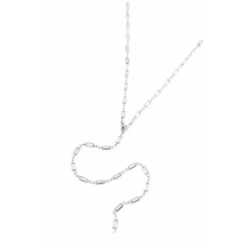Taşlı Y Kolye - Gümüş