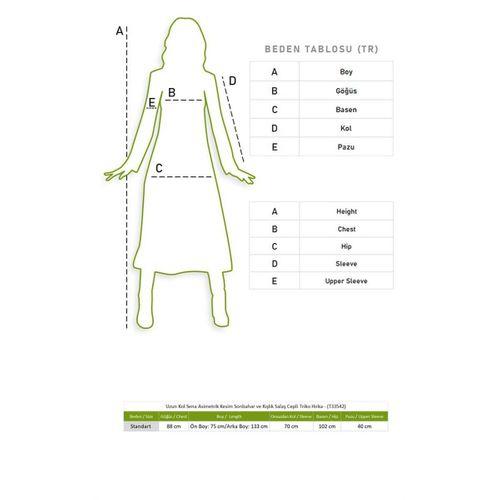 Uzun Kol Sena Asimetrik Kesim Sonbahar ve Kışlık Salaş Cepli Triko Hırka Füme Fm