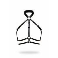 Siyah Kadın Kemer Suni Deri Yaka Detaylı Vücut Aksesuarı - Brf119