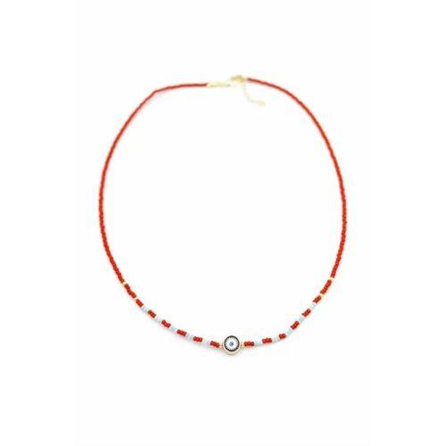 Boncuk Göz Kolye - Kırmızı