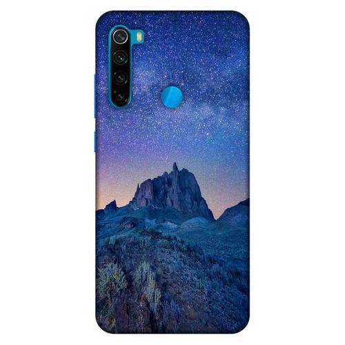 Lopard Xiaomi Redmi Note 8 Uyumlu Kılıf Gece'S (40) Fit Silikon Kılıf Mavi Gece