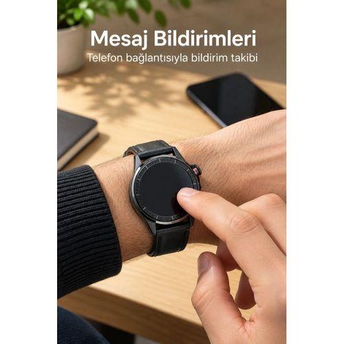 Mesaj Bildirimlerini Görüntüleyen Bluetooth Bağlantılı Şarjlı Akıllı Saat