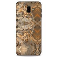 Mermer Desenli (8) Tema Baskılı Kılıf Açık Kahverengi Samsung Galaxy J6 Plus Kılıf