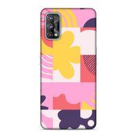 Realme 7 Pro Uyumlu Kılıf Insomnia (22) Tam Koruma Kılıfı Pembe Sarı