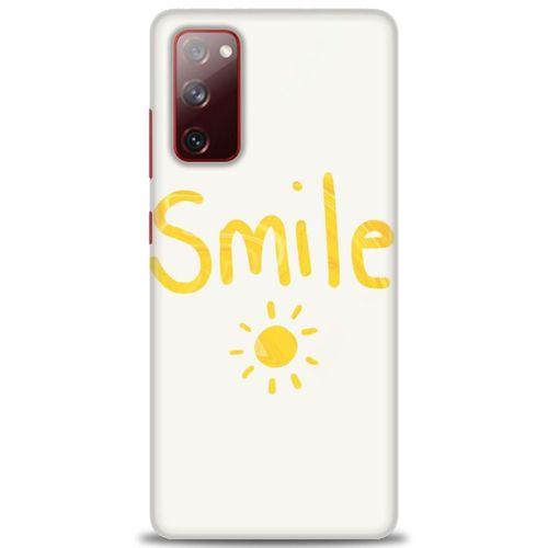 Samsung Galaxy S20 FE Kılıf HD Baskılı Kılıf - Smile Güneş + Tam Ekran Koruyucu