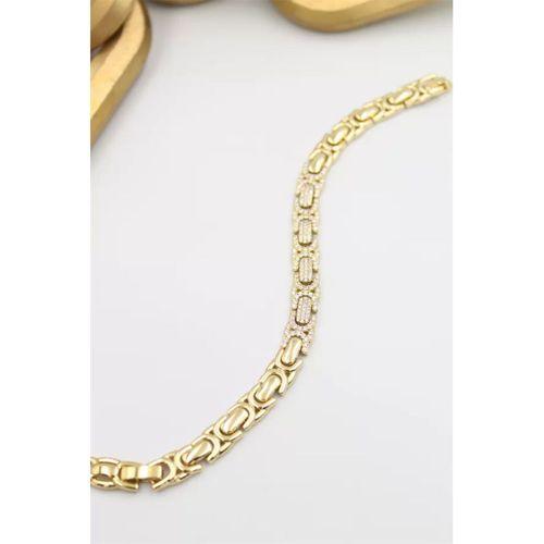 Taşlı Xuping Bileklik - Altın