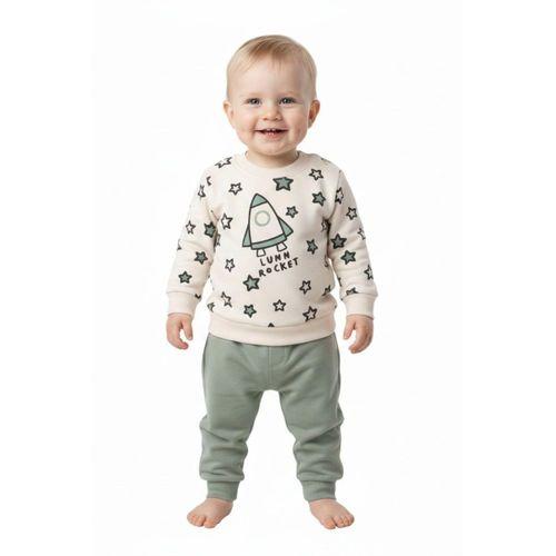 Erkek Çocuk Önü Baskılı Sweatshirt Ve Eşofman Alt Takım BGL-ST05253