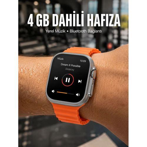Yeni Nesil 3 Kordonlu Kol Saati 49 Mm Amoled Ekran Akıllı Saat