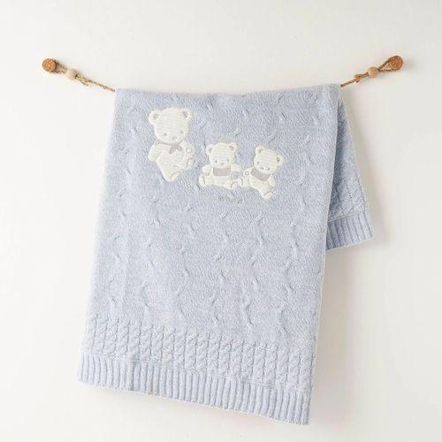 Andywawa Andywawa AC26341 Triko Battaniye 85x100 Blue Melange