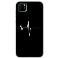 MRCİLETİSİM Huawei Y5P Kılıf HD Desen Baskılı Arka Kapak + Temperli Cam - Heart Rytm
