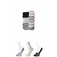Siyah Gri ve Beyaz Kadın Babet Çorap 6 çift