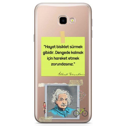 Samsung Galaxy J4 Plus Kılıf Caps Eisnstein Arka Kapak Koruma Desenli Full Koruyucu