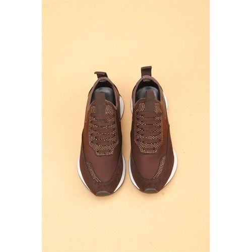 Cena Kahverengi Lüx Süet Kadın Günlük Yürüyüş Ayakkabısı