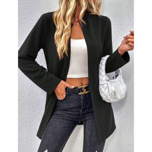 Kadın Uzun Kollu önü Açık Uzun Modal Ceket