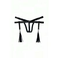 Deri İç Giyim Püsküllü Tanga Harness - Brf439