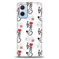 Oppo A96 4G Kılıf HD Baskılı Kılıf - Love Mickey + Tam Ekran Koruyucu