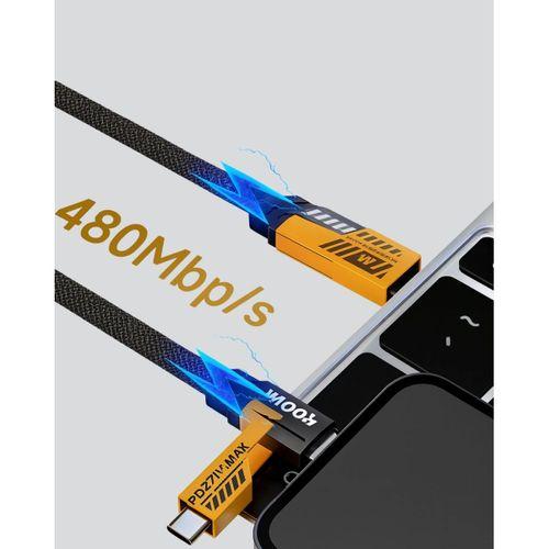 Örgülü Tasarım 4’ü 1 Arada Usb-c Lightning Hızlı Şarj Kablosu