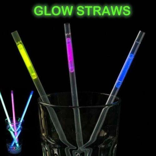 Karanlıkta Parlayan Glow  Fosforlu Pipet 3 Renk 3 Adet - Lisinya