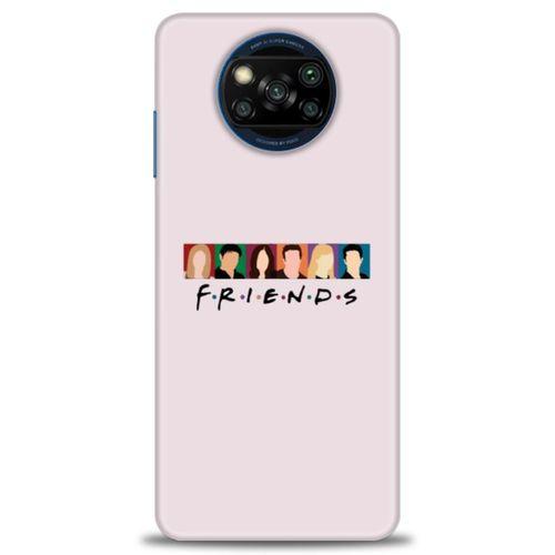 Xiaomi Poco X3 Pro Kılıf HD Baskılı Kılıf - Renkli Friends + Tam Ekran Koruyucu
