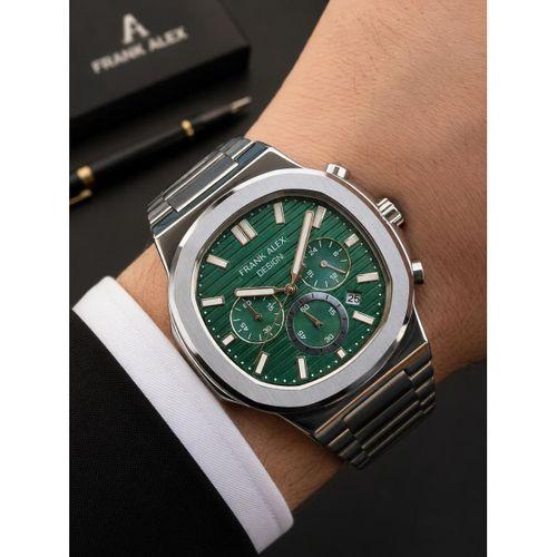 Frank Alex Design Erkek Kol Saati Çelik Kordon Takvimli Kadran Şık Premium 2 Yıl Garantili E07275.4