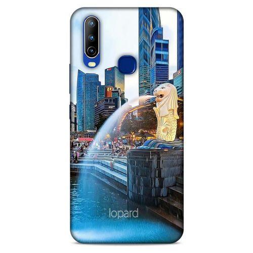 General Mobile GM 10 Kılıf Dünya Mimarisi (47) Crystal Flex Kılıf Merlion Singapur
