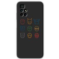 Xiaomi Redmi 10 Kılıf HD Desen Baskılı Arka Kapak + Temperli Cam - Avengers Minimalism